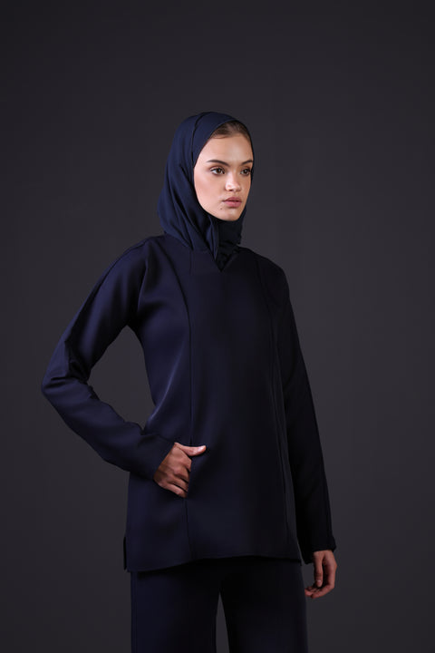 ALIGN SHIRT FULL SLEEVES — WOMENS NAVY
