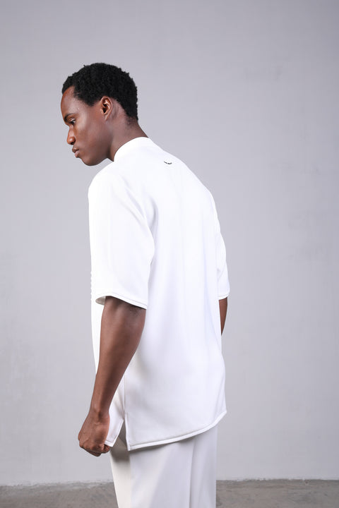 SHARK SHIRT HALF SLEEVES — MENS WHITE