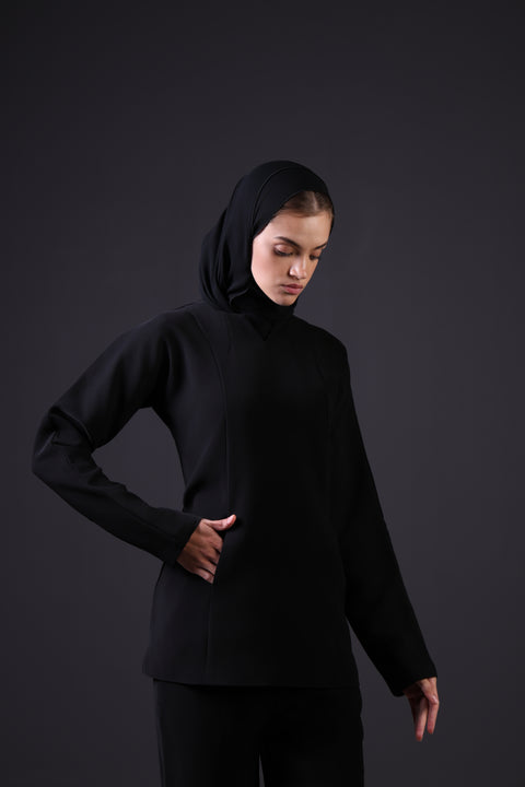 ALIGN SHIRT FULL SLEEVES — WOMENS BLACK