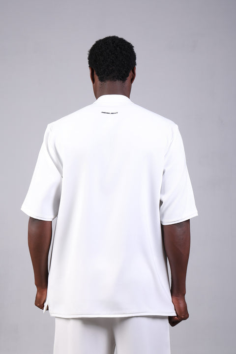 SHARK SHIRT HALF SLEEVES — MENS WHITE