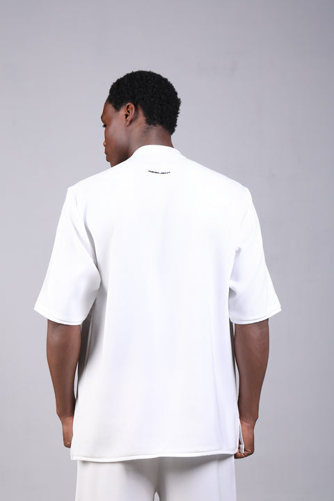 SHARK SHIRT HALF SLEEVES — MENS WHITE