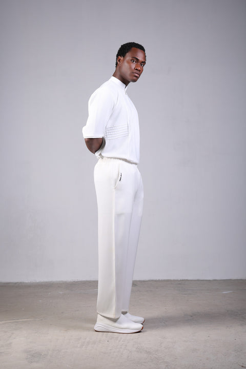 SHARK SHIRT HALF SLEEVES SET — MENS WHITE