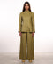 THE SIGNATURE LINEN SET — WOMENS OLIVE GREEN