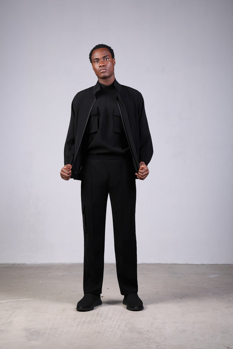 SOLID JACKET — MENS BLACK
