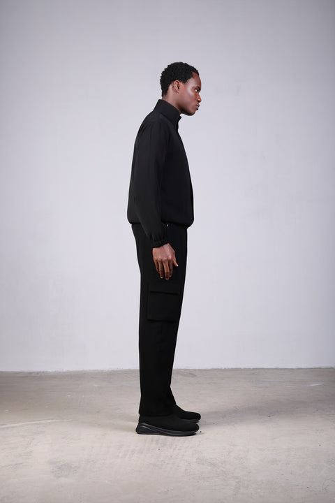SOLID JACKET ELASTIC — MENS BLACK