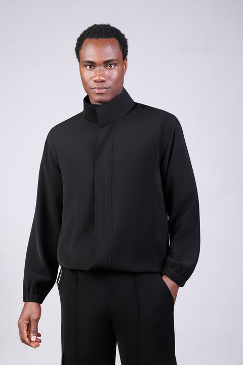 SOLID JACKET ELASTIC — MENS BLACK