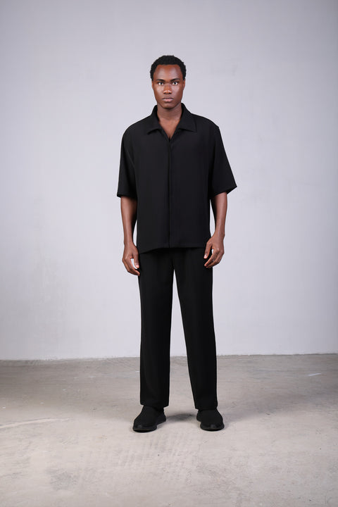 1987 SHIRT HALF SLEEVES SET — BLACK