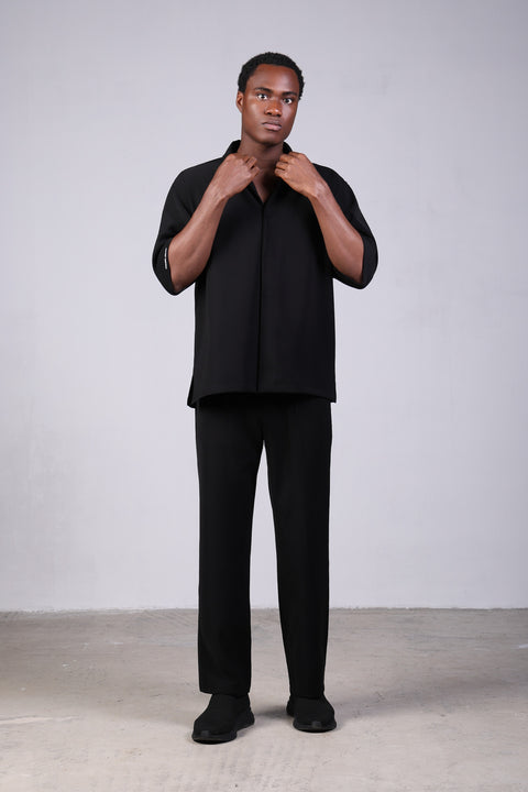 1987 SHIRT HALF SLEEVES SET — BLACK