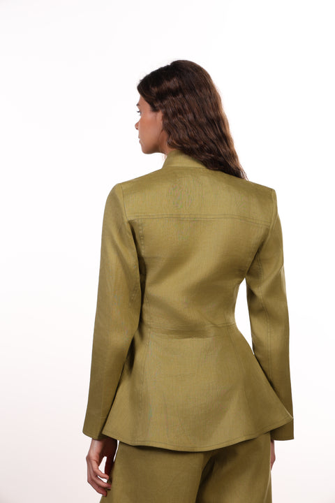 THE SIGNATURE LINEN SET — WOMENS OLIVE GREEN