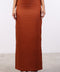 PENCIL LINEN SKIRT — WOMENS BURNT ORANGE