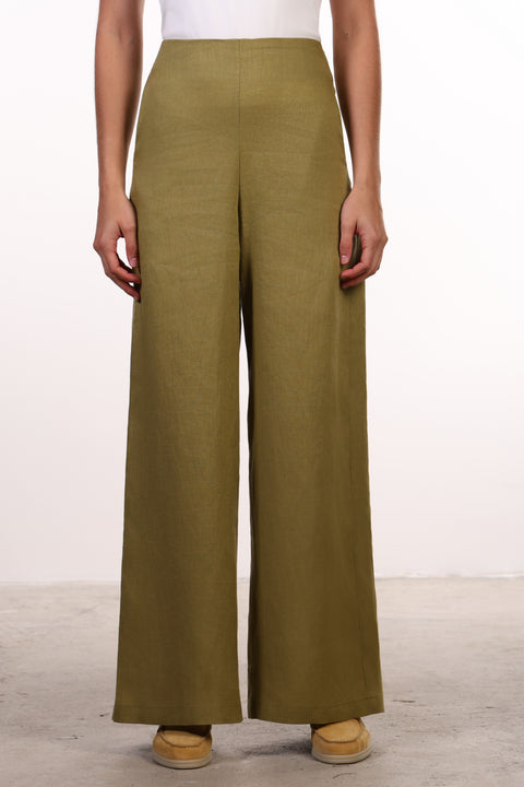THE SIGNATURE LINEN SET — WOMENS OLIVE GREEN