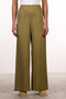 THE SIGNATURE LINEN PANTS — WOMENS OLIVE GREEN