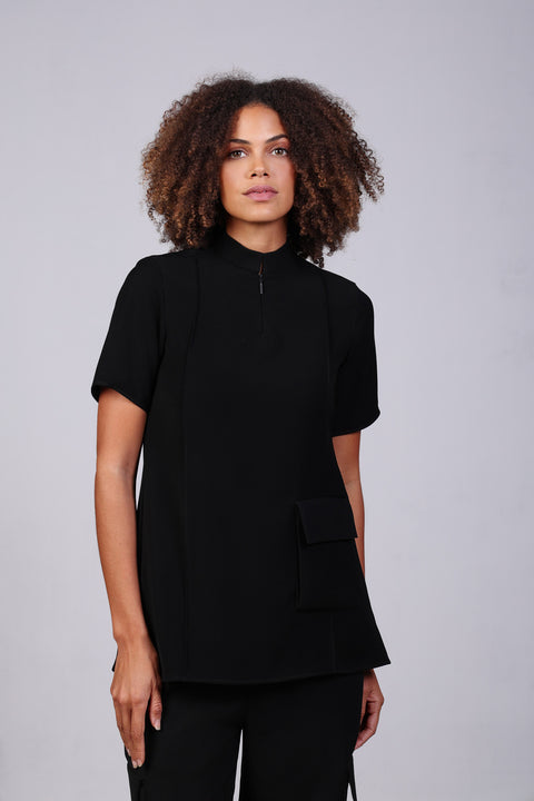 CORE SHIRT HALF SLEEVES — WOMEN BLACK