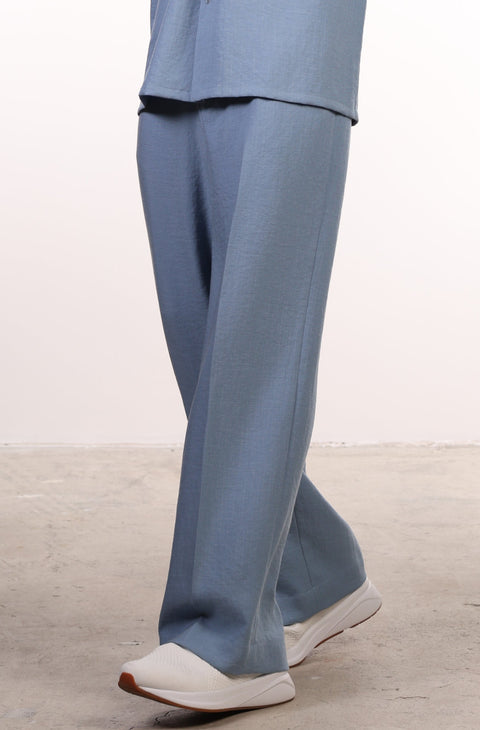 THE LINEN BLEND PANTS  — MENS BLUE