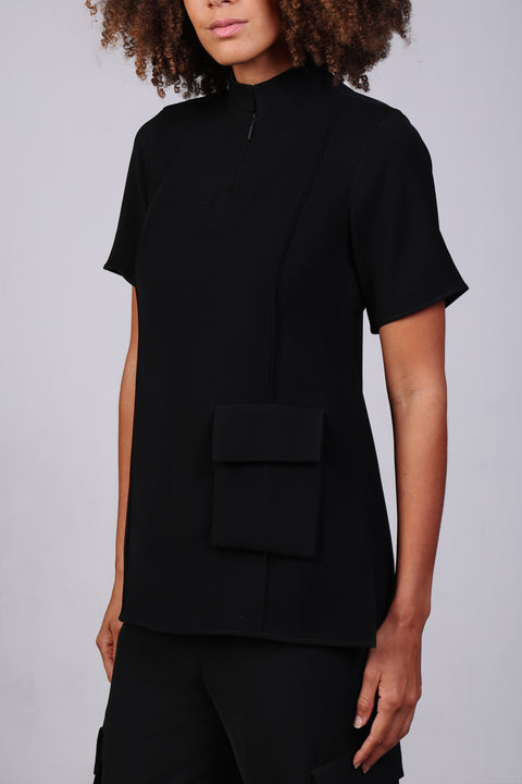 CORE SHIRT HALF SLEEVES — WOMEN BLACK