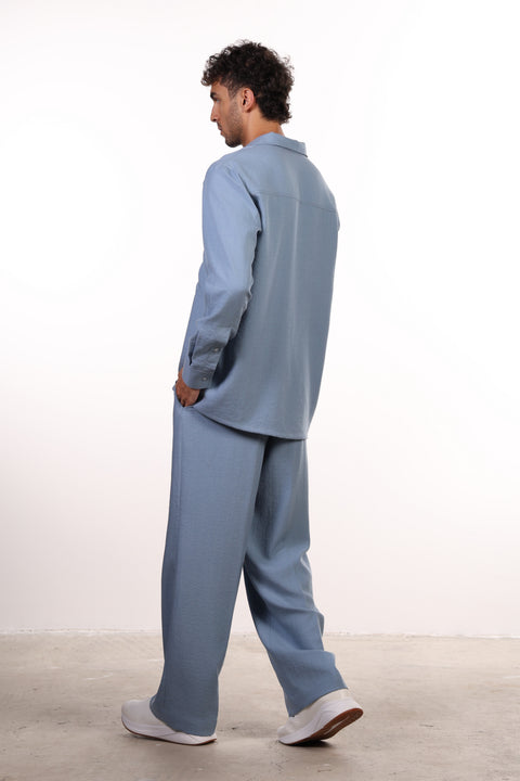 THE LINEN BLEND SET — MENS BLUE