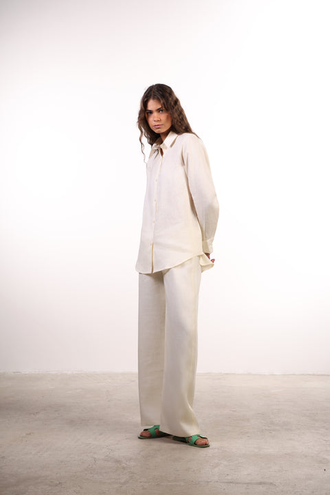 THE CLASSIC LINEN SET — WOMENS CREME