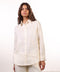 THE CLASSIC LINEN SHIRT  — WOMENS OFF WHITE