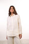 THE CLASSIC LINEN SHIRT  — WOMENS OFF WHITE
