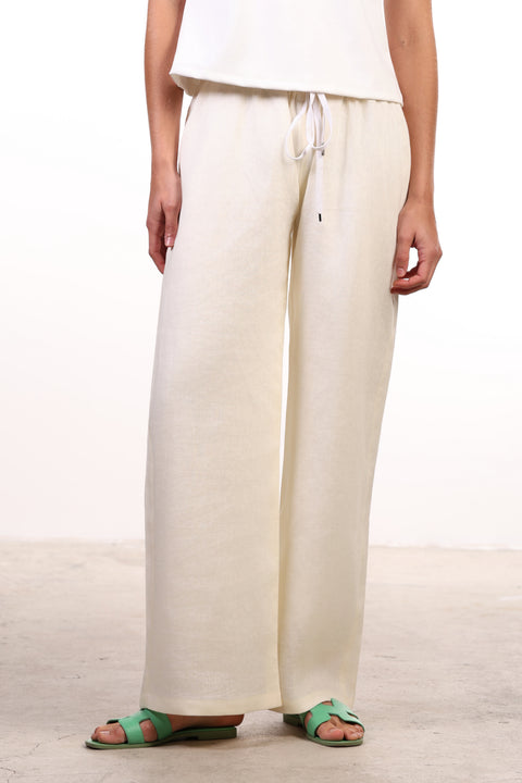 THE CLASSIC LINEN PANTS — OFF WHITE