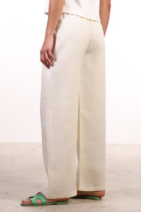 THE CLASSIC LINEN PANTS — OFF WHITE