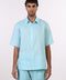 THE CLASSIC LINEN HALF SLEEVES SHIRT — MENS TEAL
