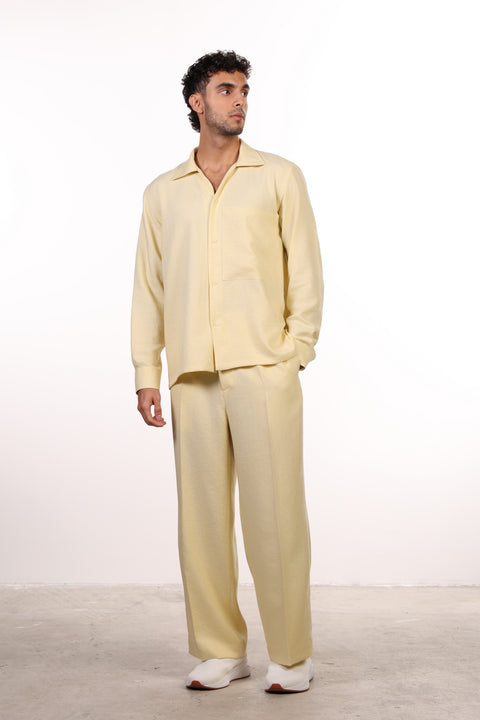 THE LINEN BLEND SET — MENS YELLOW