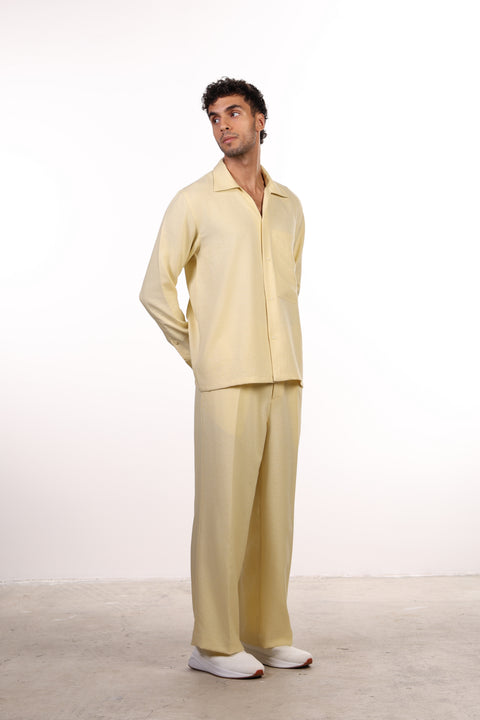 THE LINEN BLEND SET — MENS YELLOW