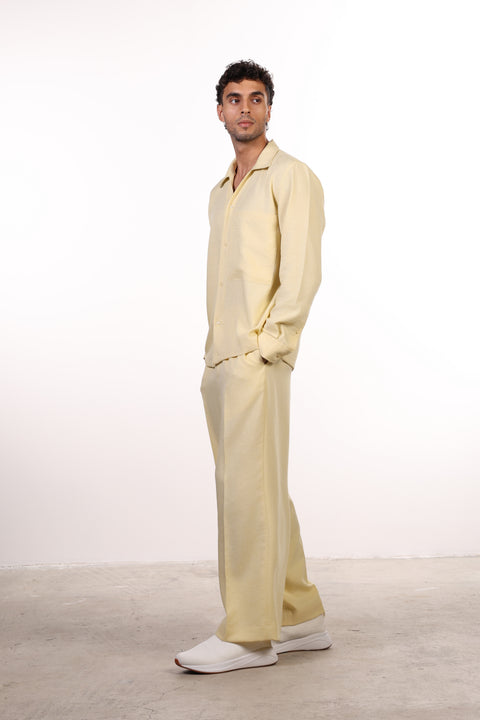 THE LINEN BLEND SET — MENS YELLOW