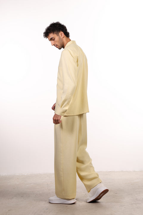 THE LINEN BLEND SET — MENS YELLOW