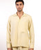 THE LINEN BLEND SHIRT  — MENS YELLOW