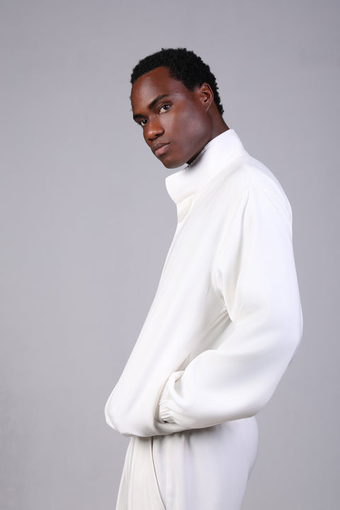 SOLID JACKET ELASTIC — MENS WHITE