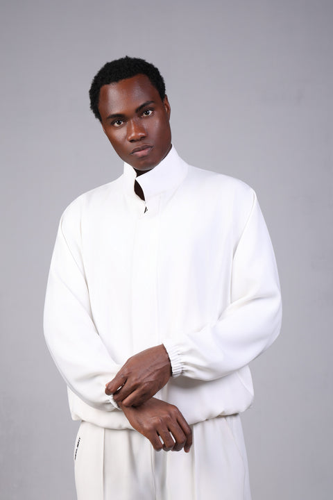 SOLID JACKET ELASTIC — MENS WHITE