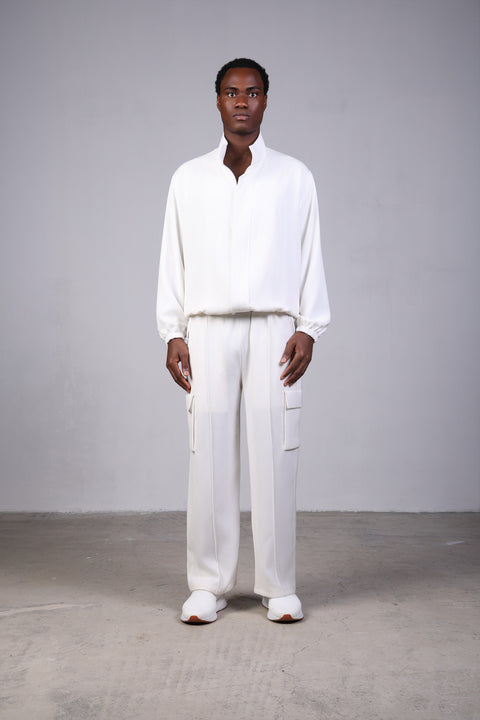 SOLID JACKET ELASTIC — MENS WHITE