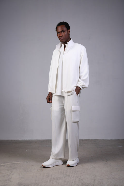 SOLID JACKET — MENS WHITE