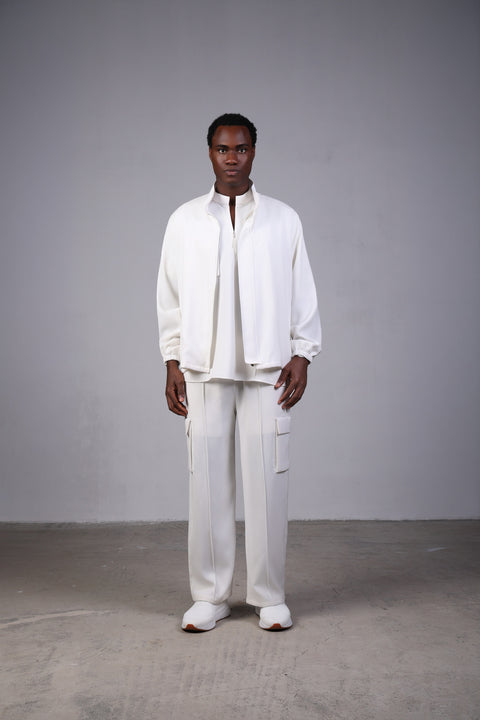 SOLID JACKET — MENS WHITE