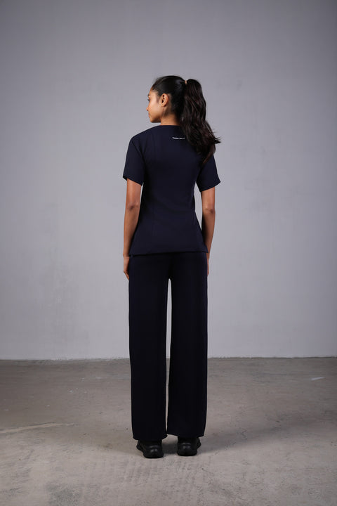 ALIGN SHIRT HALF SLEEVES — WOMENS NAVY
