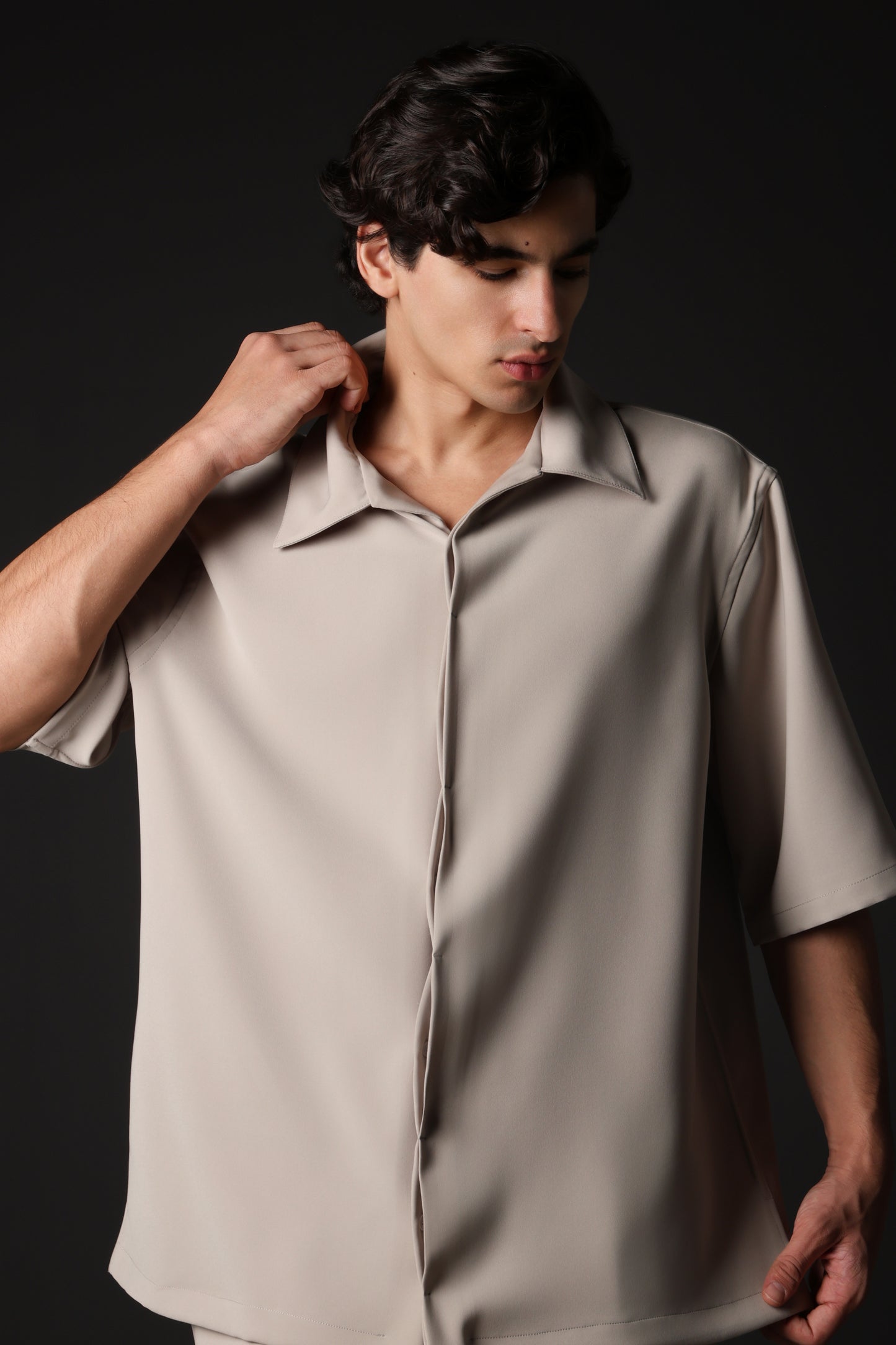 1987 SHIRT HALF SLEEVE — IN BEIGE