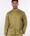 THE LINEN BUTTON-UP SHIRT — MENS MOSS GREEN