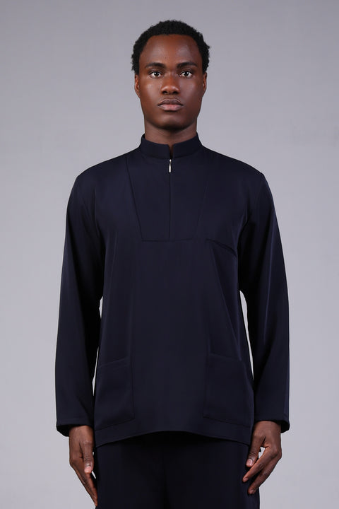 CLASSIC SHIRT FULL SLEEVES — MENS NAVY