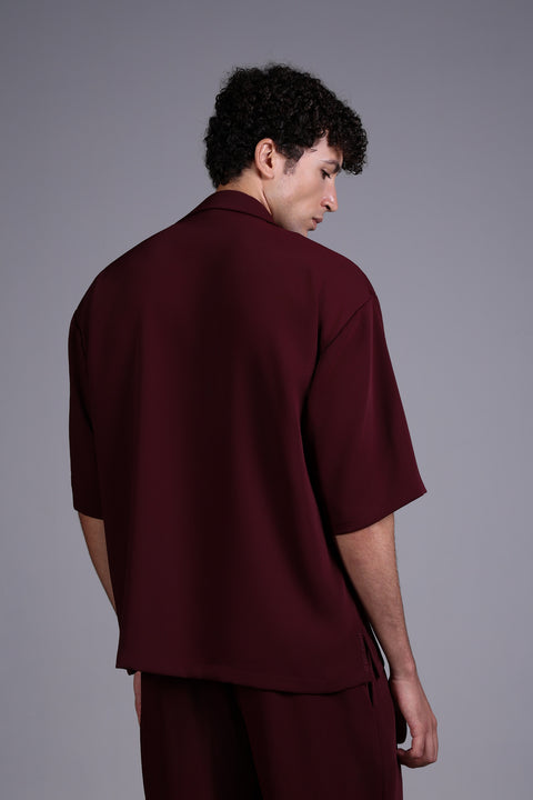 CAPRI SHIRT  — MENS MAROON
