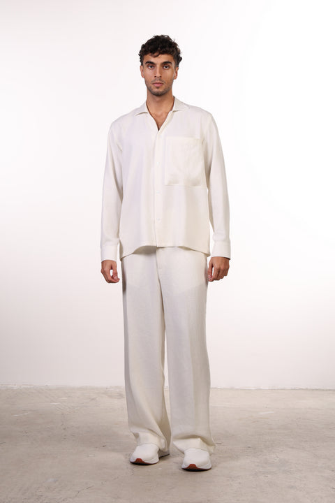 THE LINEN BLEND SET — MENS OFF WHITE