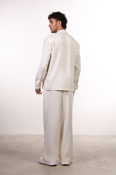 THE LINEN BLEND SET — MENS OFF WHITE