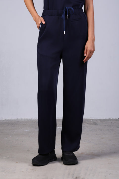 CLASSIC SHIRT HALF SLEEVES SET — WOMENS NAVY