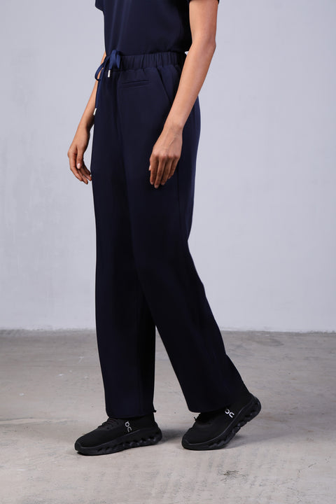 CLASSIC SHIRT HALF SLEEVES SET — WOMENS NAVY