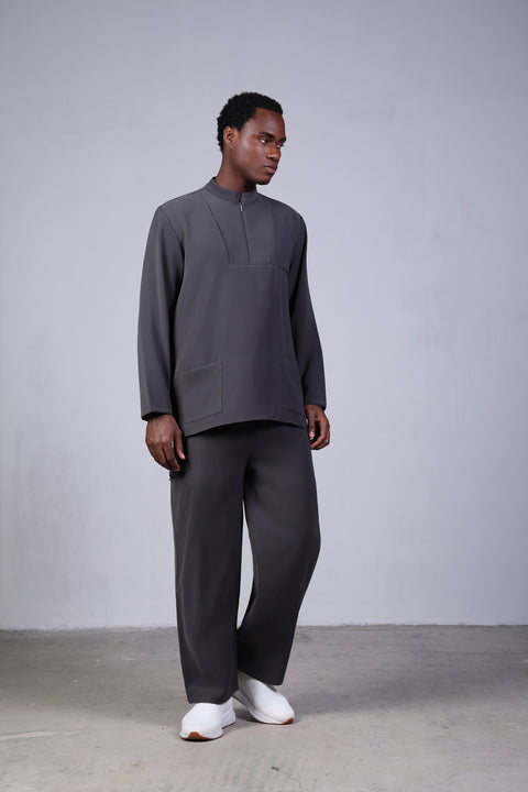 CLASSIC SHIRT FULL SLEEVES — MENS GREY
