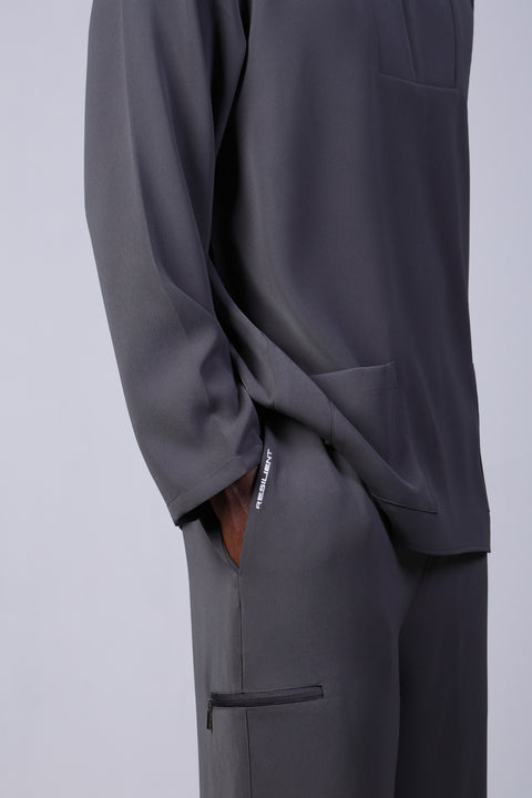 CLASSIC SHIRT FULL SLEEVES SET — MENS GREY
