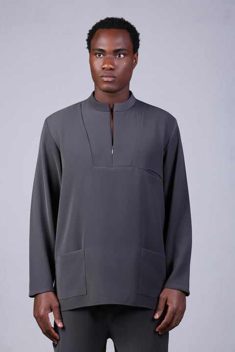 CLASSIC SHIRT FULL SLEEVES — MENS GREY