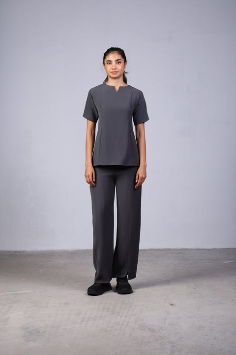 ALIGN SHIRT HALF SLEEVES — WOMENS GREY