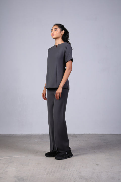 ALIGN SHIRT HALF SLEEVES — WOMENS GREY